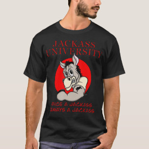 Donkey Lovers grappige JACKASS UNIVERSITY mascot g T-shirt