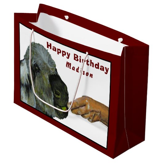 Donkey Manger une Apple Grand sac cadeau (Devant Angle)