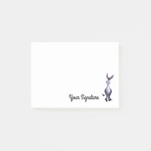 Donkey met persoonlijke advertentie post-it® notes (Voorkant)