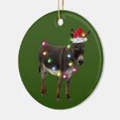 Donkey met Petten kerstmis Keramisch Ornament (Links)