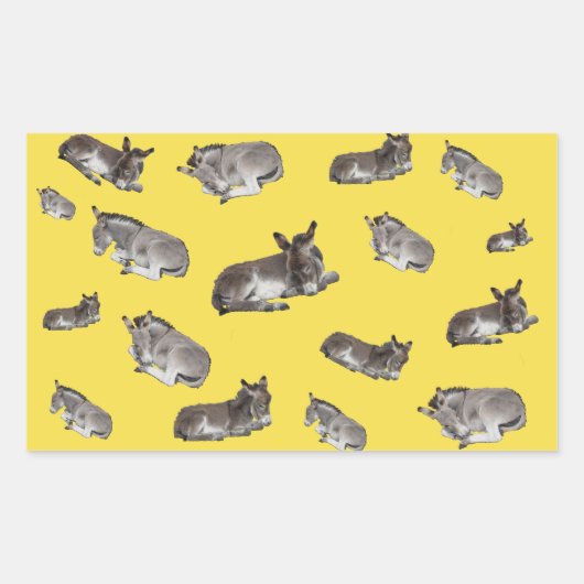 Donkey Multi Rechthoekige Sticker (Voorkant)