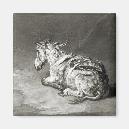 Donkey op Rest Magneet (Voorkant)