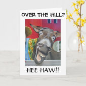 "DONKEY" OVER DE HILL-HUMOR KAART (Gele Bloem)