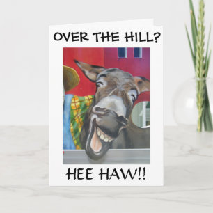 "DONKEY" OVER DE HILL-HUMOR KAART