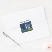 Donkey Party Center Vierkante Sticker (Envelop)