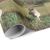 Donkey Picking Yellow Autumn Wildbloemen Cadeaupapier (Rol Hoek)