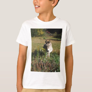 Donkey Picking Yellow Autumn Wildbloemen T-shirt