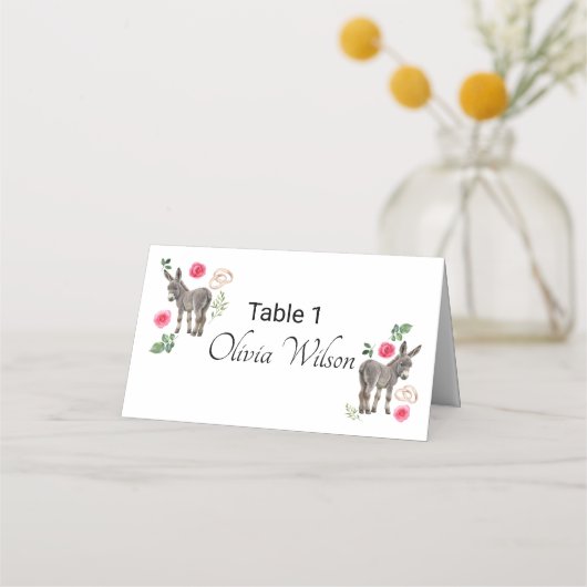 Donkey Pink Floral Rustic Wedding (Voorkant)