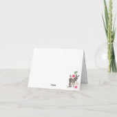 Donkey Pink Floral Rustic Wedding  Bedankkaart (Achterkant)