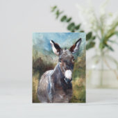 Donkey Portrait Briefkaart (Staand voorkant)