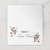 Donkey Red Floral Rustic Wedding (Buitenkant ongevouwen)