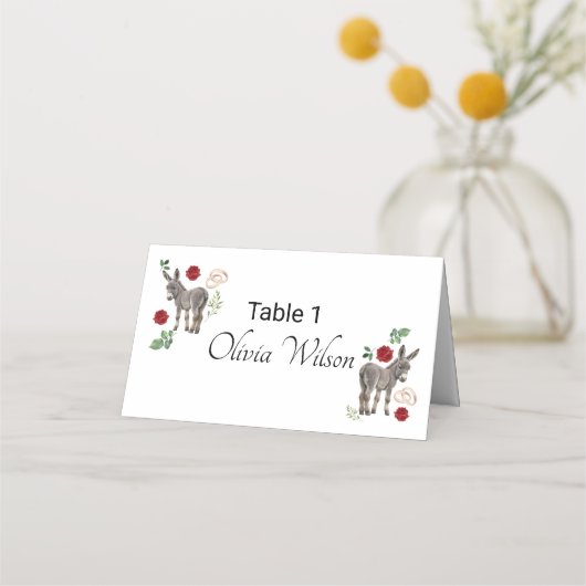 Donkey Red Floral Rustic Wedding (Voorkant)