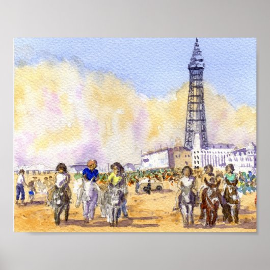 Donkey Rides - Blackpool Poster (Voorkant)