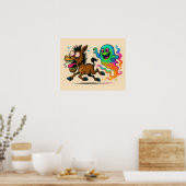 Donkey Running from a Ghost Poster (Cuisine)