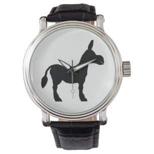 Donkey Silhouette Horloge
