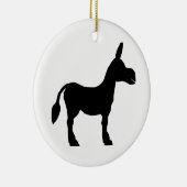 Donkey Silhouette Keramisch Ornament (Rechts)