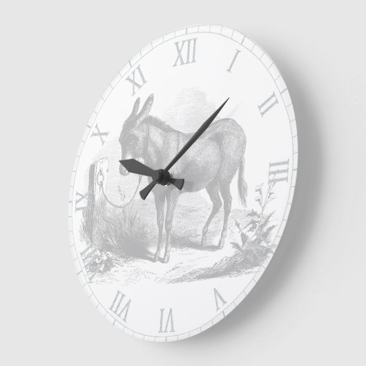 Donkey Sketch Wall Clock Grote Klok (Hoek)