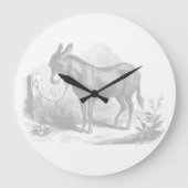 Donkey Sketch Wall Clock Grote Klok (Voorkant)