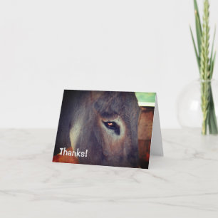 Donkey Thoughts Boerderij Dierlijk Dank je creditc Bedankkaart