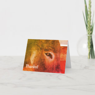 Donkey Thoughts Carte de remerciements d'art anima