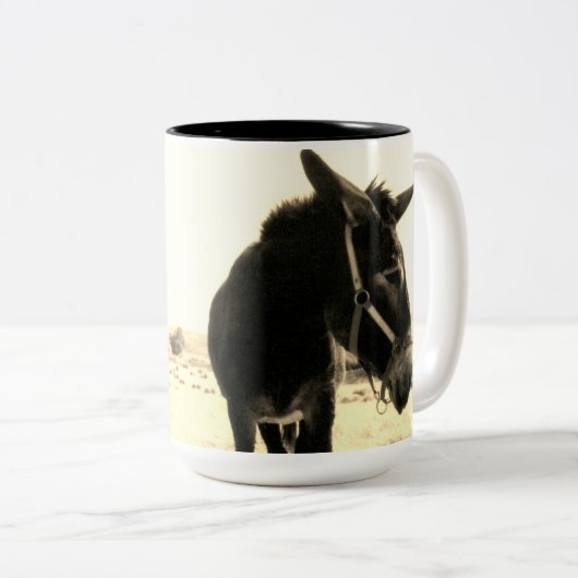 Donkey Tweekleurige Koffiemok (Voorkant rechts)