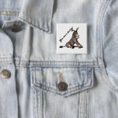 Donkey Vierkante Button 5,1 Cm (In situ)