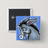 Donkey Vierkante Button 5,1 Cm (Voorkant /achterkant)