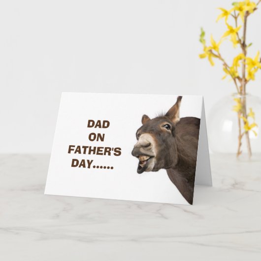 DONKEY ZEGT DAT HEE HAW ENJOY VADERDAG DAD KAART (Gele Bloem)