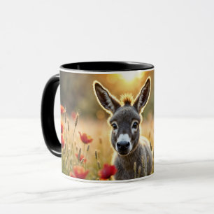 Donkey zomerharmonie landelijke landschapskunst mok
