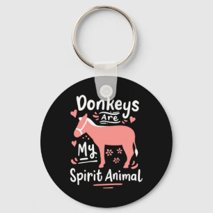 Donkeys zijn mijn levende dieren sleutelhanger