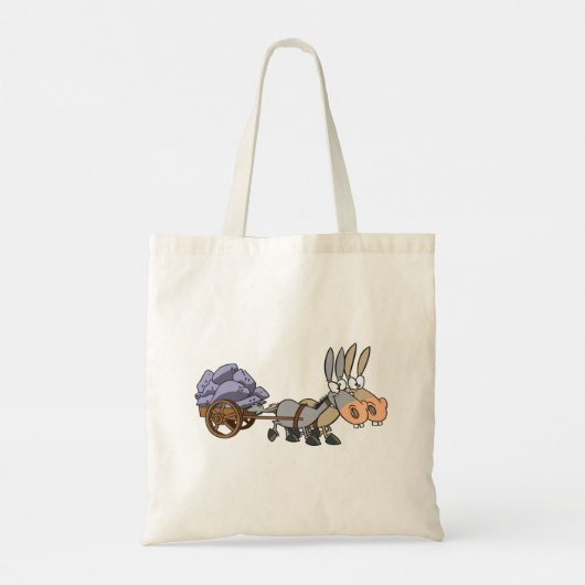 Donkies Pulling A Cart Canvas tas (Achterkant)