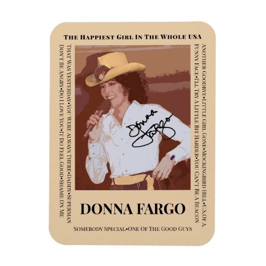 DONNA FARGO Flexibele fotomagneet, 3 "x4" Magneet (Verticaal)