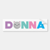 Donna Grey or Ginger Cat Bumper Sticker (Devant)
