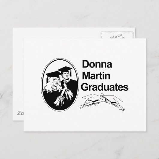 DONNA MARTIN GRADUATES AANKONDIGINGSKAART (Voorkant / Achterkant)
