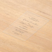 Donna Modern Wedding Acryl Uitnodigingen (Laagn)