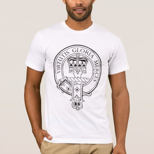 Donnachaidh Crest in zwart-wit shirt (Voorkant)