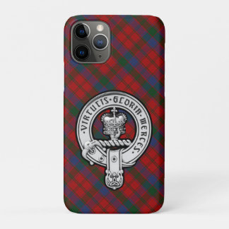 Donnachaidh (Robertson) Red tartan Crest iPhone 11 Pro Hoesje