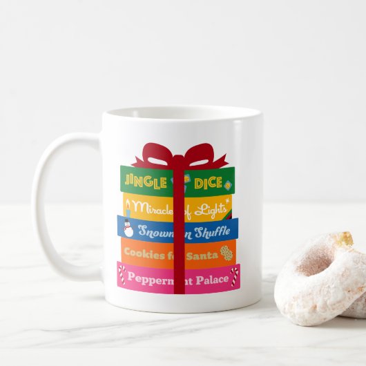 Donne-moi des jeux pour les fêtes Mug (Avec donut)