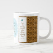 "Donne-moi Jésus" Jumbo Mug (Turquoise/Or) (Droite)