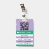 Données de badge d'événement (Arrière avec clip)