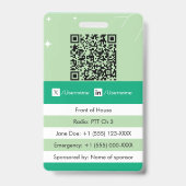Données de badge d'événement (Arrière)