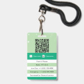 Données de badge d'événement (Arrière avec lanière)