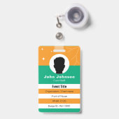 Données du badge de l'événement (Avant avec rétractable)