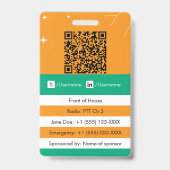 Données du badge de l'événement (Arrière)