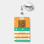 Données du badge de l'événement (Arrière avec rétractable)