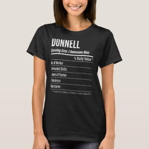 Donnell Serving Maat Voeding Label Calorieën T-shirt