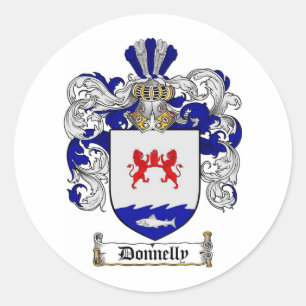DONNELLY FAMILY CREST - DONNELLY COAT OF ARMS RONDE STICKER