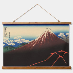 Donner en Mount Fuji, Hokusai, Ukiyo-e Hangend Wandkleed