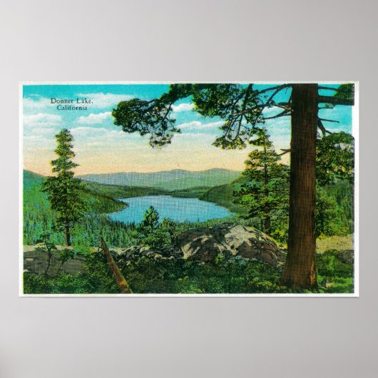 Donner Lake, Californië uit Ridge Poster (Voorkant)