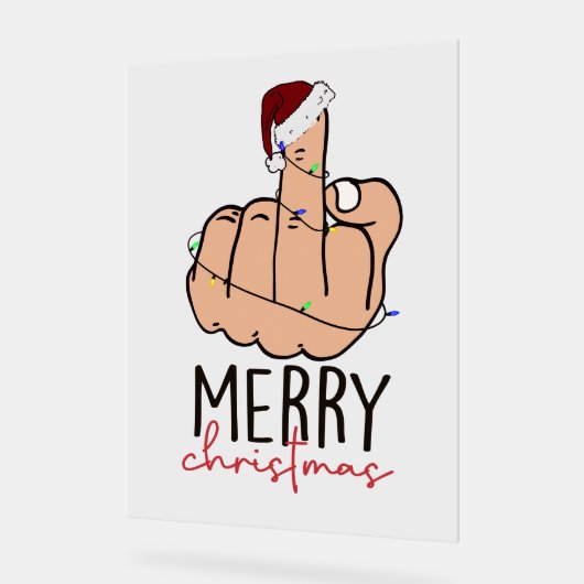 Donner le doigt Noël du Père Noël (Angle)